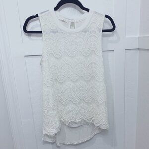 Maurices Women's Off White Sleeveless Dress Top Size L Large